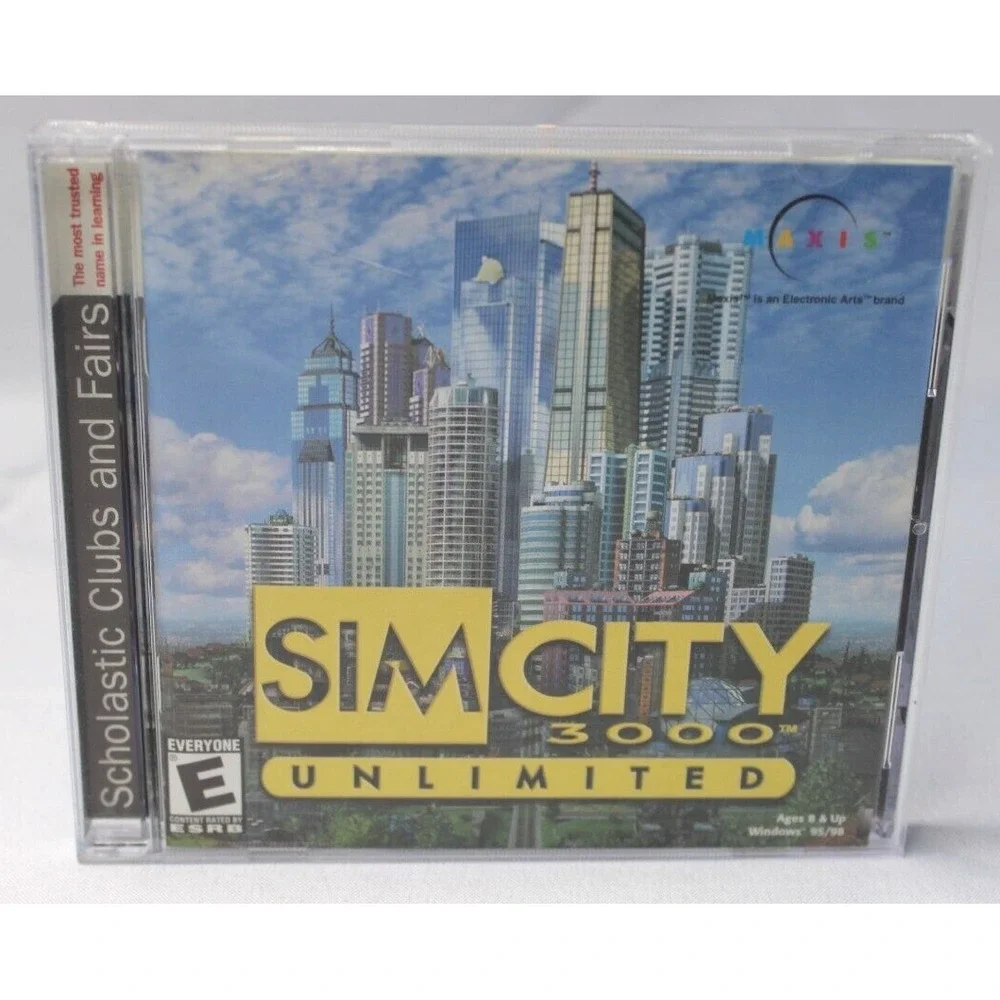 SimCity 3000 Unlimited (PC, 2000) CD-ROM Electronic Arts Untested E=Everyone‎